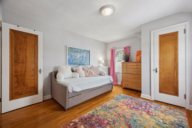 bedroom featuring light hardwood / wood-style floors