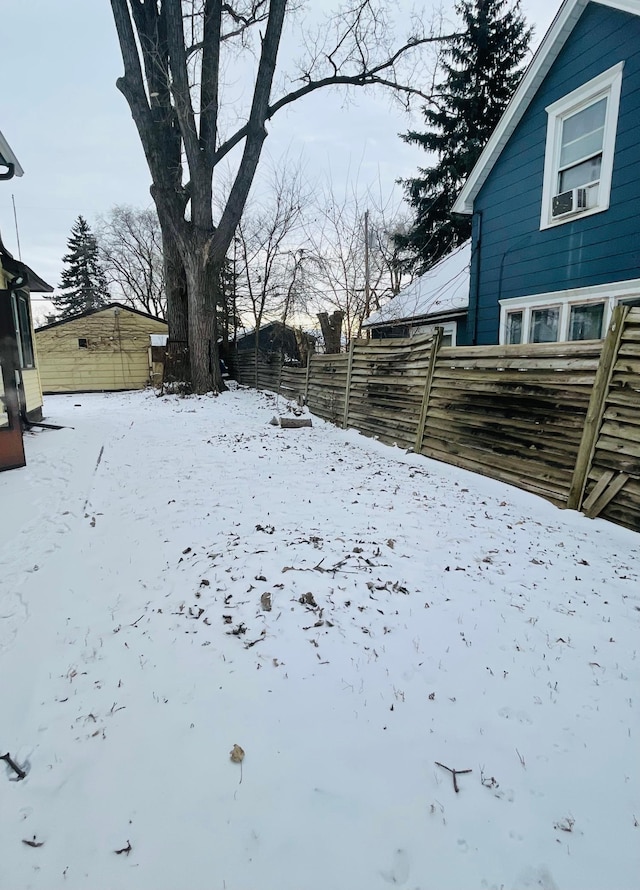 view of snowy yard