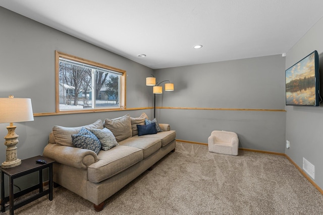 view of carpeted living room