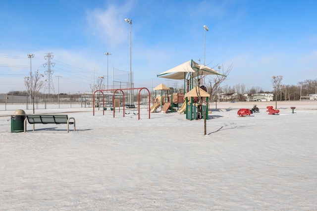 view of community featuring a playground