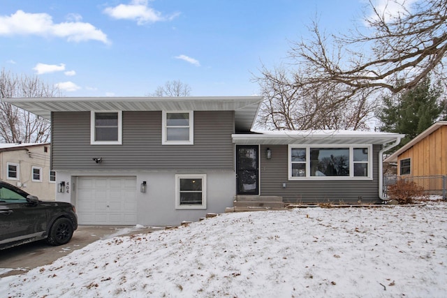 view of front of home featuring a garage