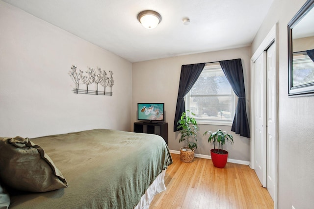 bedroom featuring wood-type flooring