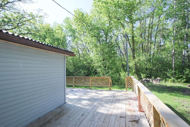 34007 Sunset Loop, Motley, MN 56466 - view of wooden deck
