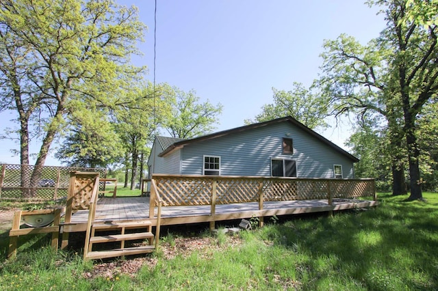 34007 Sunset Loop, Motley, MN 56466 - back of house with a deck