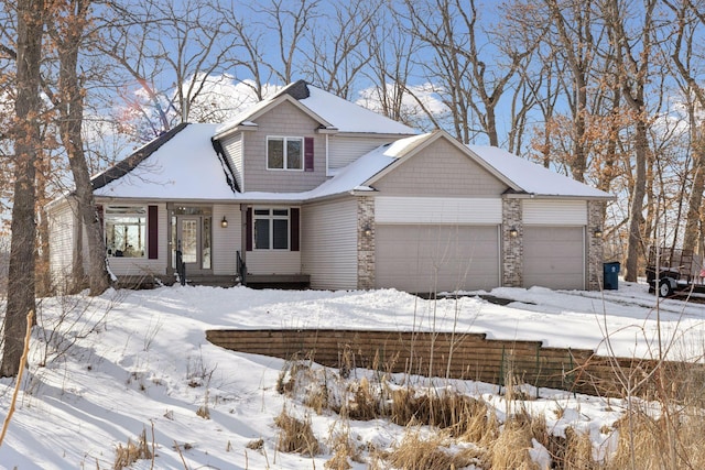 view of front of house with an attached garage