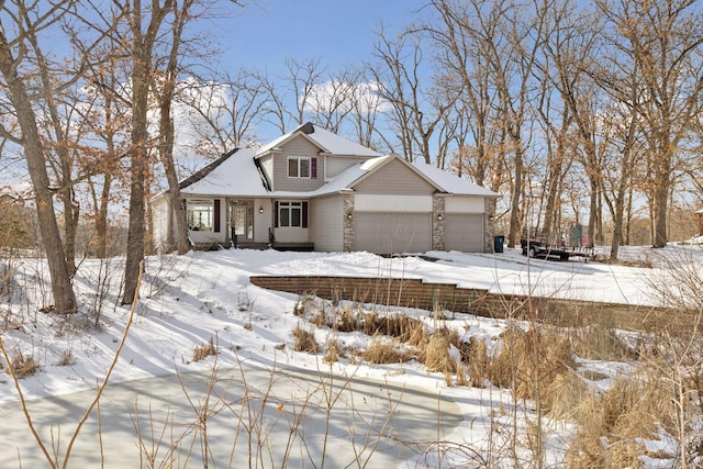 view of front of house with an attached garage