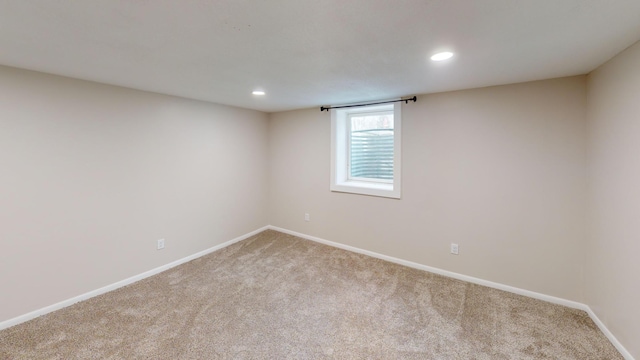 view of carpeted empty room