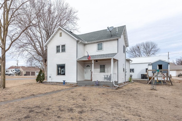 view of front of house with covered porch