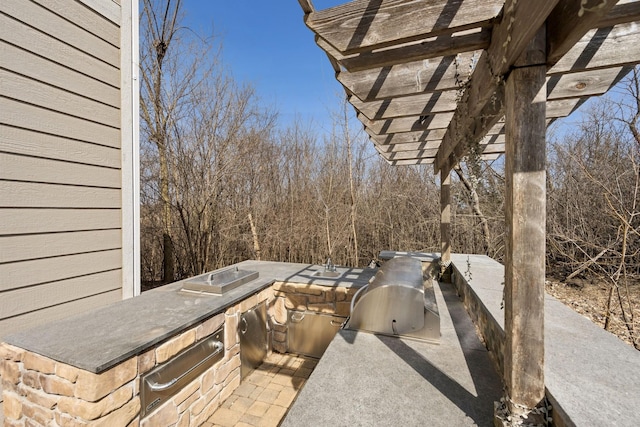 5270 Jewel Ln N, Plymouth, MN 55446 - view of patio / terrace with area for grilling and a pergola