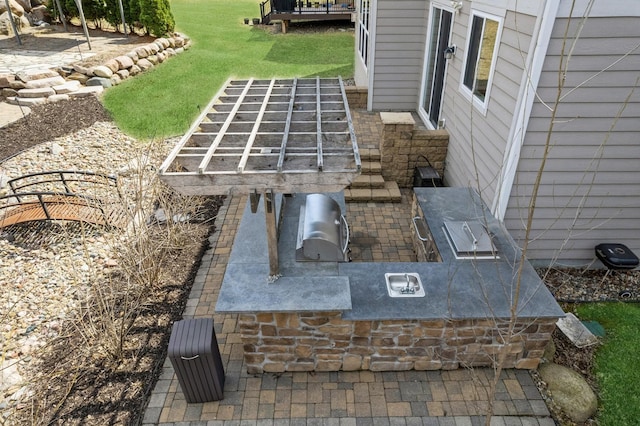 5270 Jewel Ln N, Plymouth, MN 55446 - view of green lawn with area for grilling and a patio area