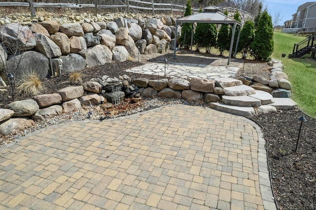 5270 Jewel Ln N, Plymouth, MN 55446 - view of patio / terrace featuring a gazebo