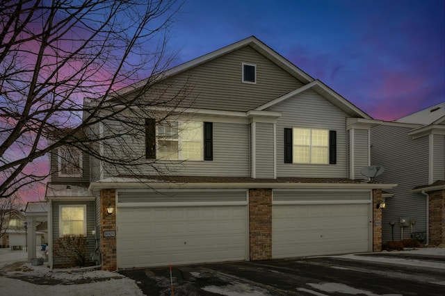 view of front of house featuring a garage