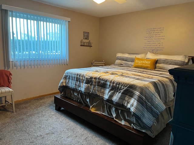 view of carpeted bedroom