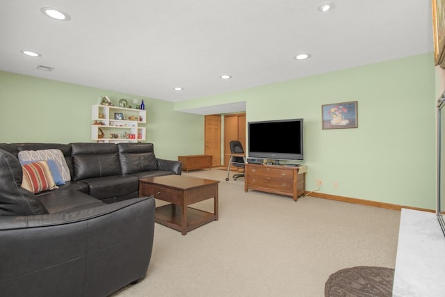 view of carpeted living room