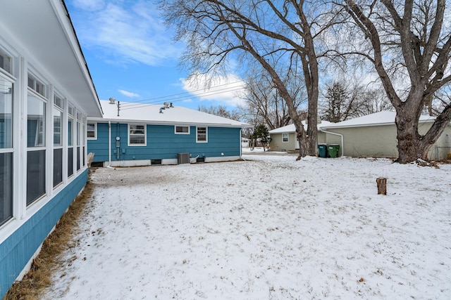 view of snowy yard