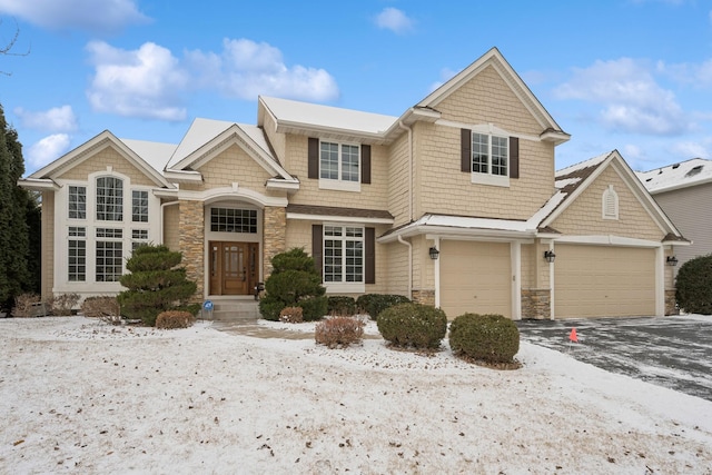 view of front of home featuring a garage