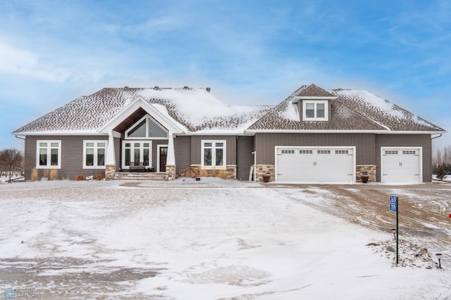 view of front of house featuring a garage