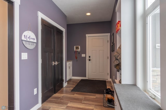 entrance foyer featuring light hardwood / wood-style flooring