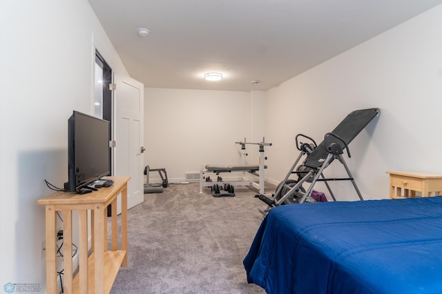 bedroom with carpet