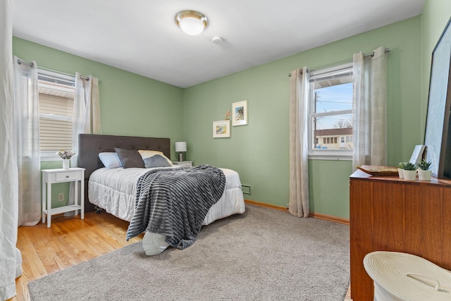 bedroom featuring carpet