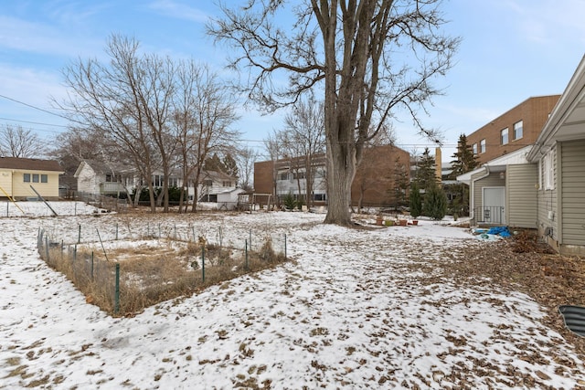 view of snowy yard