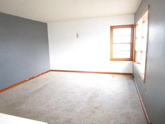 spare room featuring carpet flooring