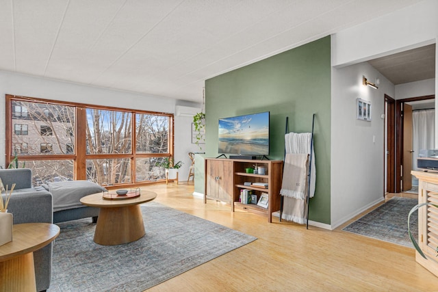 living room featuring hardwood / wood-style floors