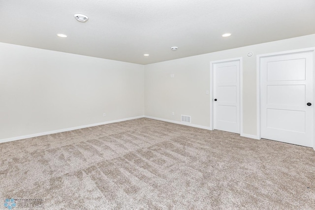 5476 Lori Ln W, West Fargo, ND 58078 - empty room featuring carpet floors, recessed lighting, a smoke detector, and baseboards