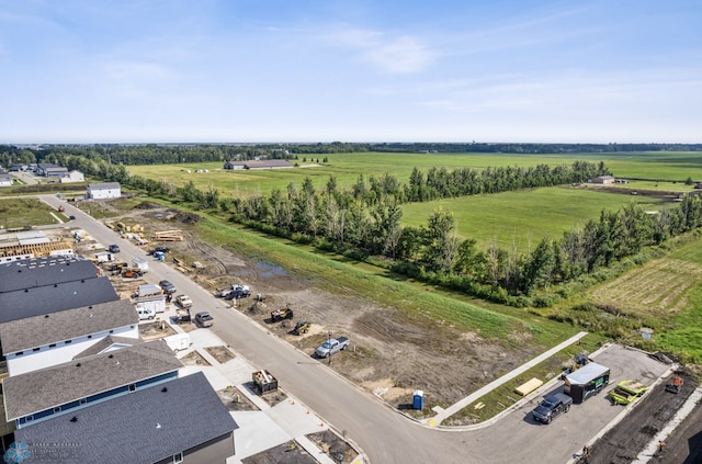 birds eye view of property featuring a rural view