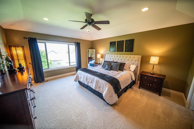 2441 Rosewood Ln SW, Rochester, MN 55902 - carpeted bedroom with baseboards, recessed lighting, a ceiling fan, and a raised ceiling