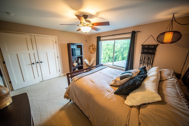 2441 Rosewood Ln SW, Rochester, MN 55902 - carpeted bedroom featuring ceiling fan and a closet