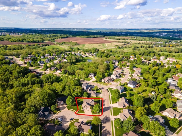 2441 Rosewood Ln SW, Rochester, MN 55902 - aerial view of residential area featuring property boundaries highlighted