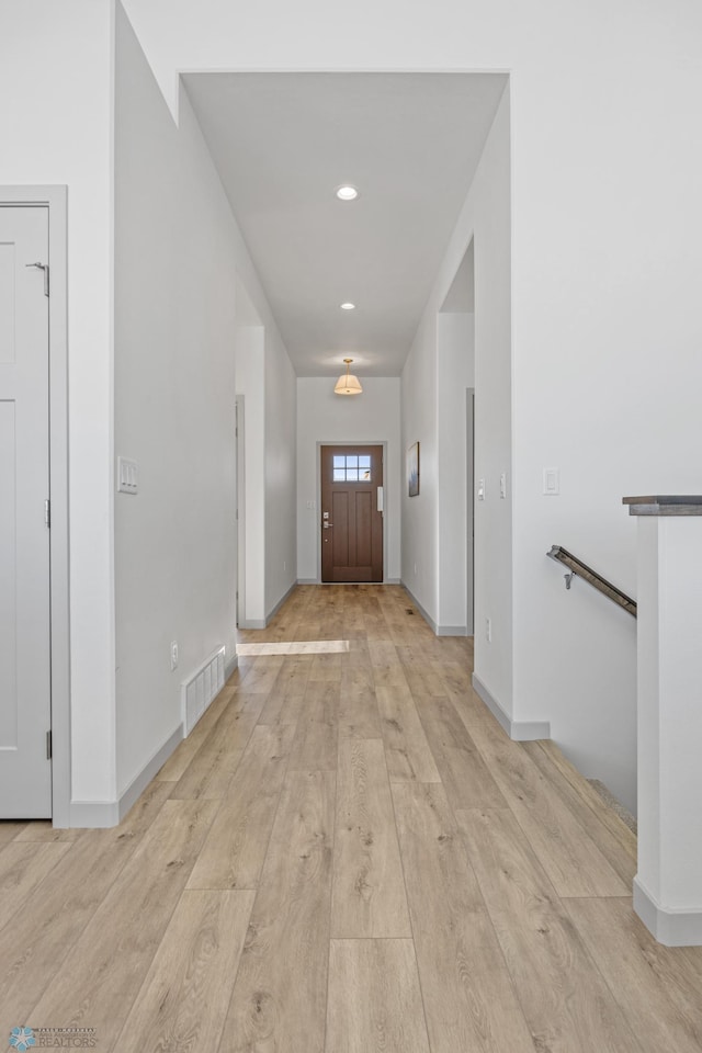 interior space with light wood-type flooring