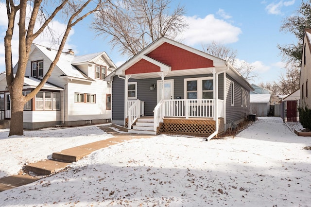 bungalow-style home with a porch