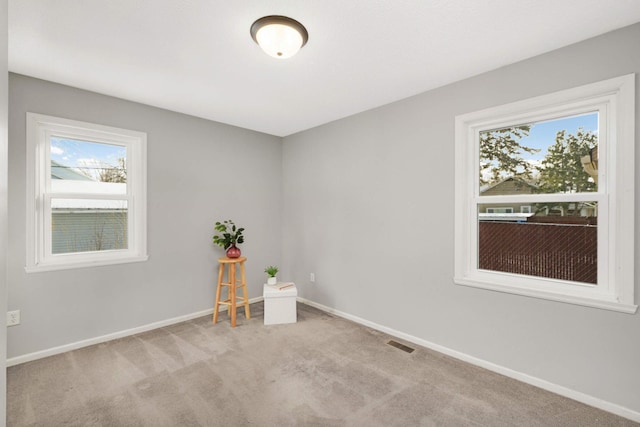 view of carpeted empty room