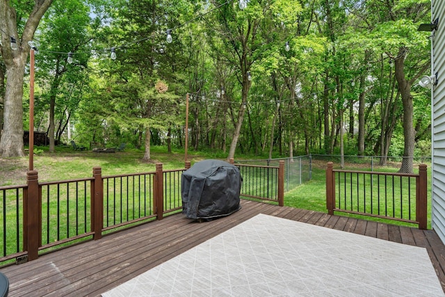 17130 Uplander Cir NW, Andover, MN 55304 - wooden terrace with grilling area