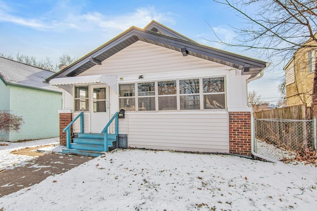 view of bungalow