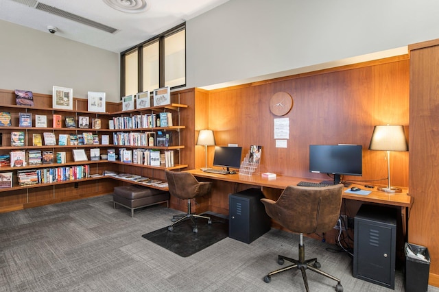 view of carpeted office