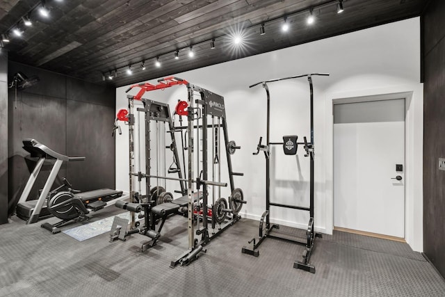 1325 State Highway 27, Ladysmith, WI 54848 - exercise area with rail lighting and baseboards