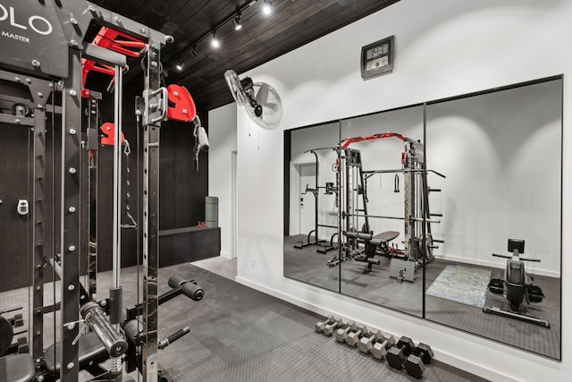 1325 State Highway 27, Ladysmith, WI 54848 - exercise room with track lighting and baseboards