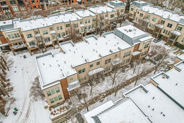 view of snowy aerial view