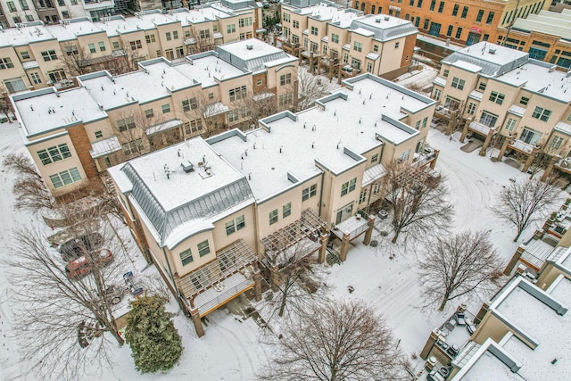 view of snowy aerial view