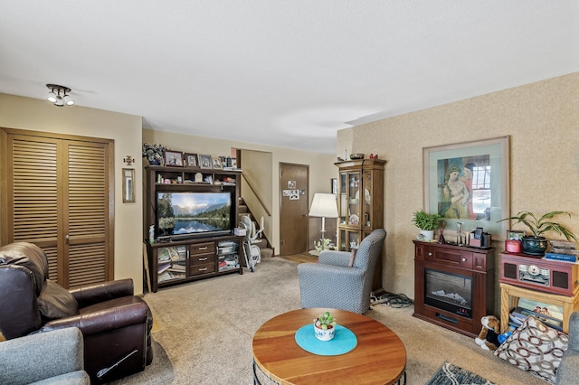 view of carpeted living room