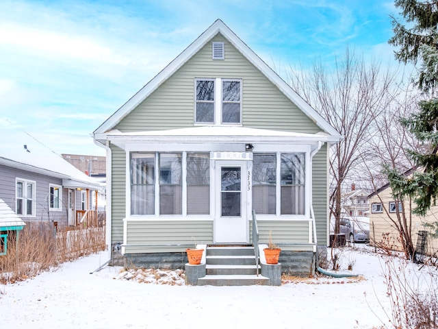 view of bungalow-style home