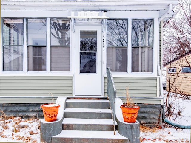 view of doorway to property