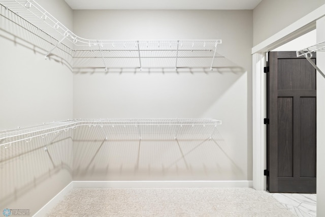 view of walk in closet