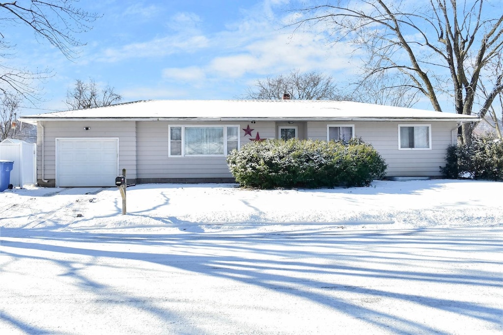 ranch-style house with an attached garage