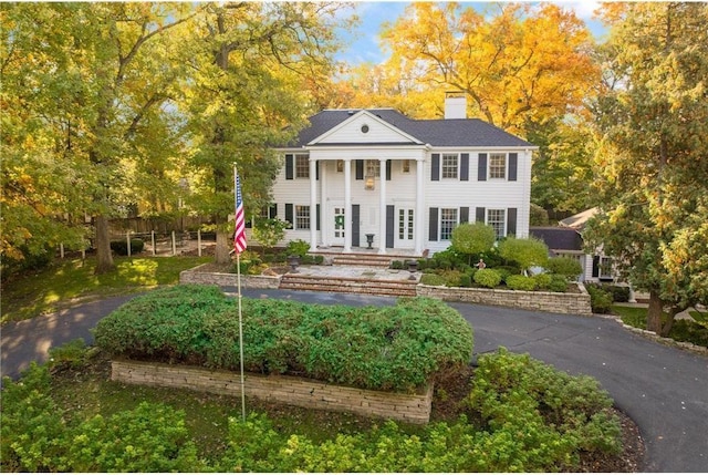 view of neoclassical home