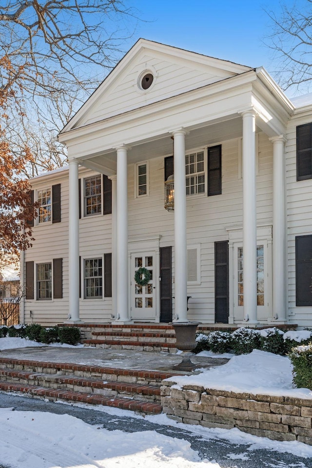 view of greek revival house