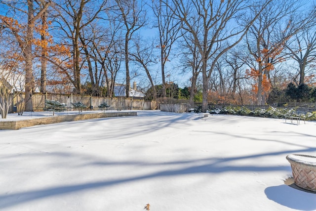 view of snowy yard